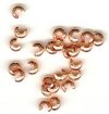 25 4mm Bright Solid Copper Crimp Covers